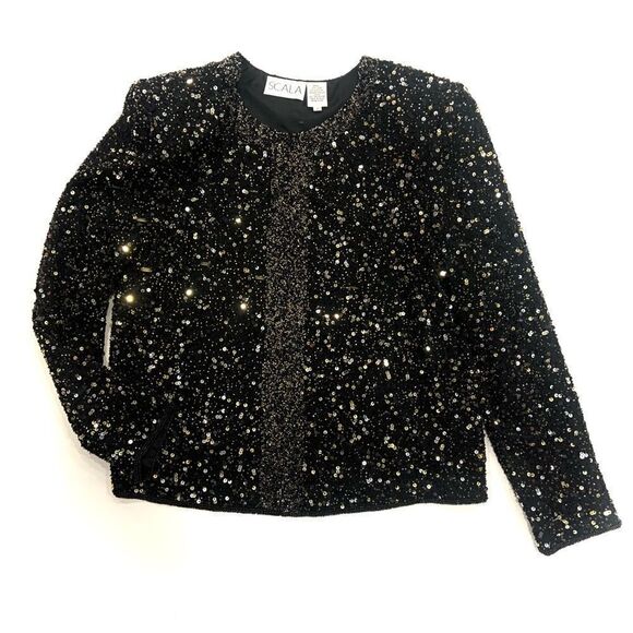 SCALA Silk Sequin Jacket - Picture 1 of 10